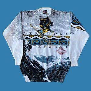 Vintage Vertical Descent Crewneck Sweatshirt AOP Magic Johnson Men’s Size Large